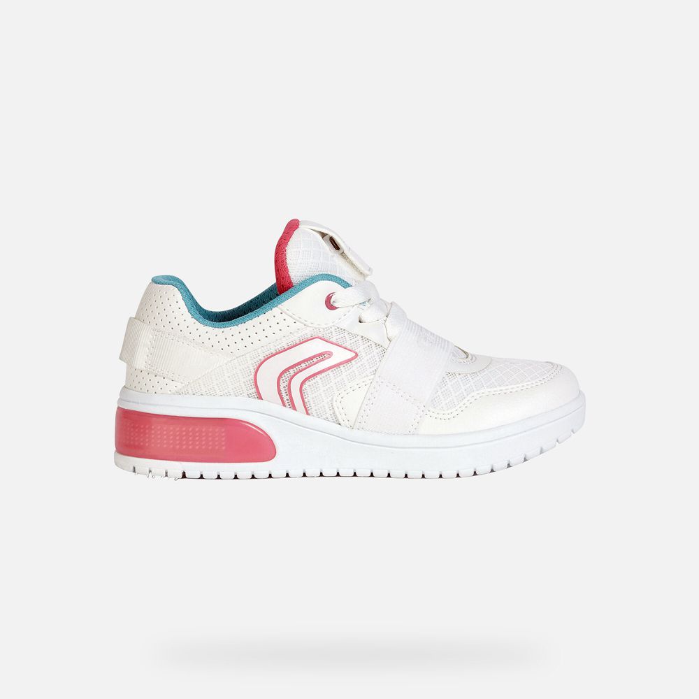 Basket Geox Xled - Blanche/Rose - Fille 084165-DTL